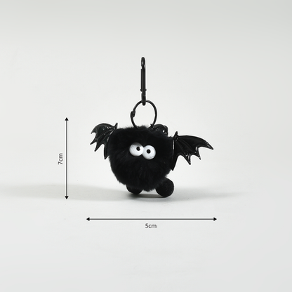 Adorable Black Bat Plush Keychain