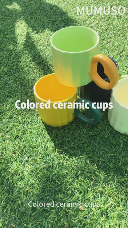 Ceramic Cup with heart handle- Beige / 250ml
