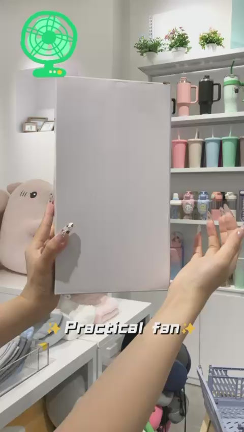 Colour Block Electronic Desk Fan