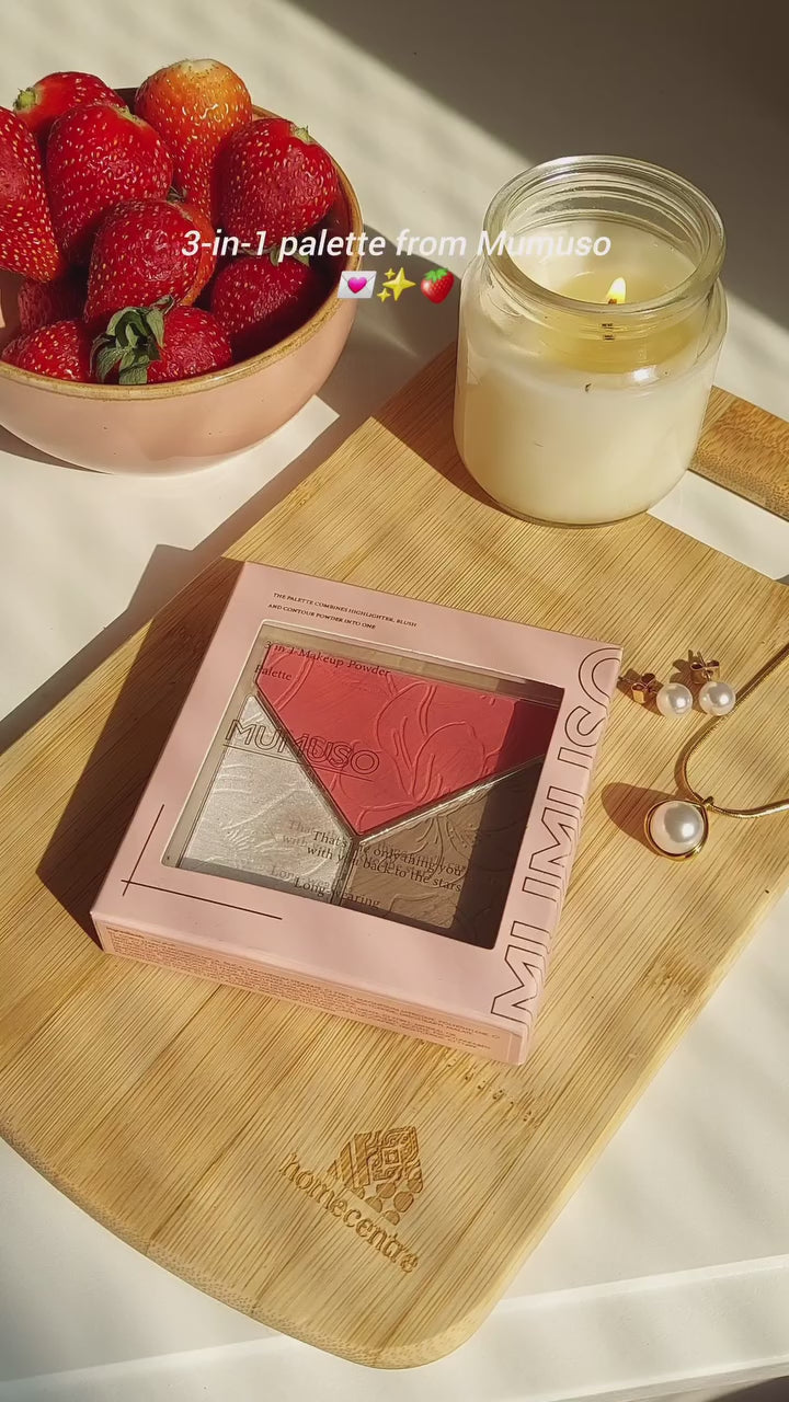 MUMUSO 3-in-1 Sculpt &amp; Glow Makeup Palette ( Blush, contour, highlighter)