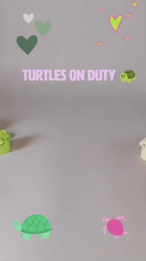 Mumuso Ultra cute Turtle-Shaped Coaster — Pink &amp; Green