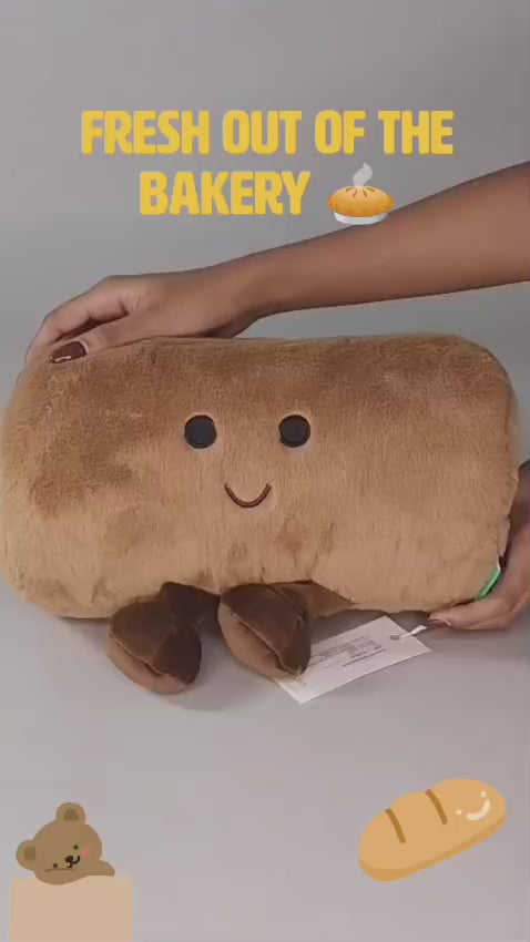 Mumuso Gourmet Food Family Hand Warmer Pillow Croissant - Brown