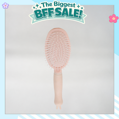 Playful Rabbit Handle Hair Brush - Pink