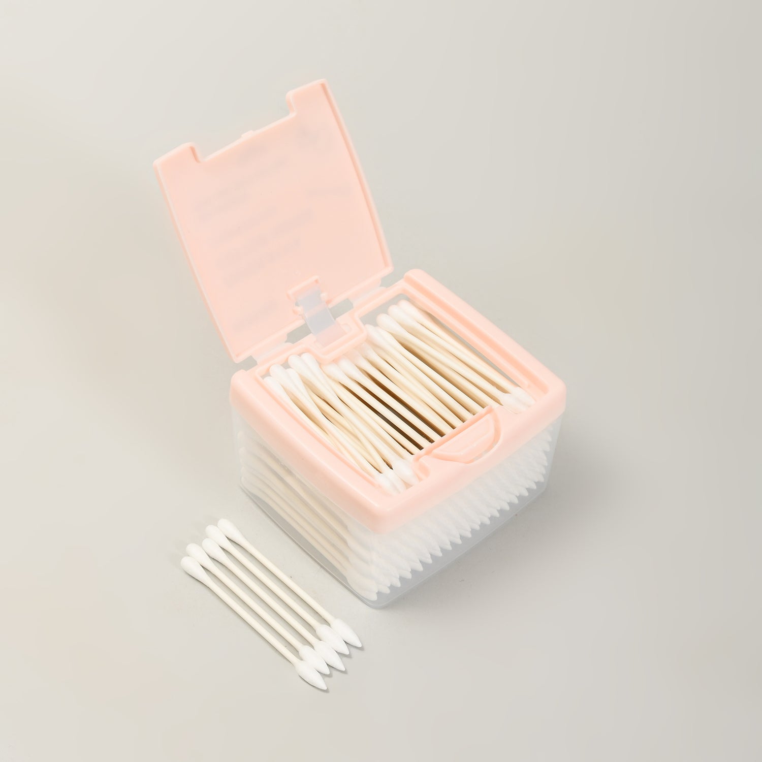 Eco-Friendly Paper Stick Cotton Swabs - 200 Counts/Pink Box