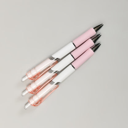 Pink Stationery 6 pc Set- Black Gel Pen, Black Ballpoint Pen &amp; Pink Highlighter