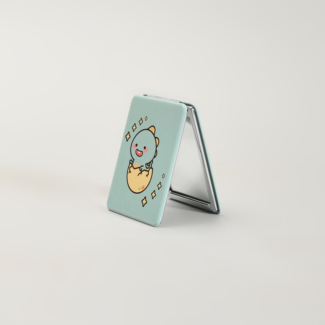 MUMUSO Mini Cartoon Folding Mirror Rectangular Green