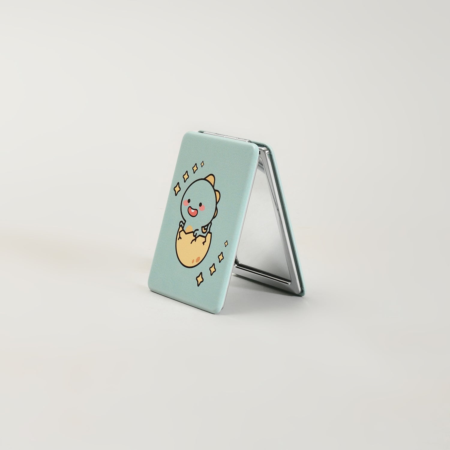 MUMUSO Mini Cartoon Folding Mirror Rectangular Green