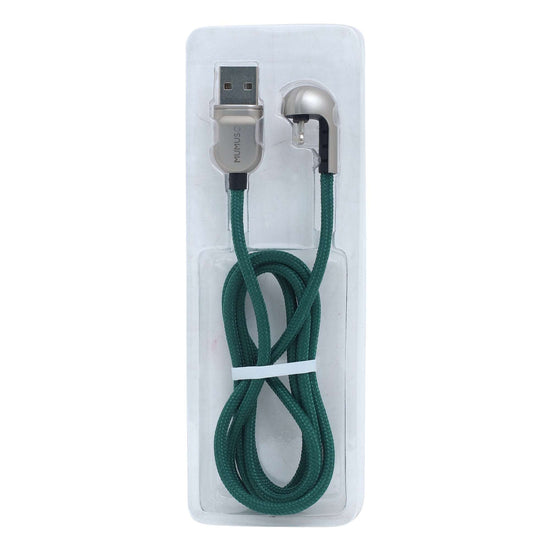 180 Degree  U-Shaped Lightning to USB Cable for iPhone – Green Mumuso