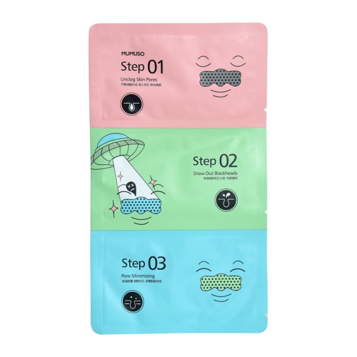 3 Step Blackhead Removal Strips Mumuso