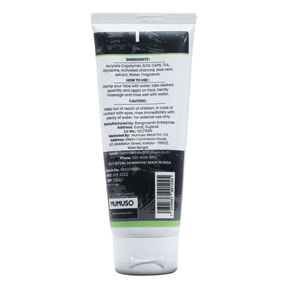 Activated Charcoal Face Wash - 100 ml Mumuso