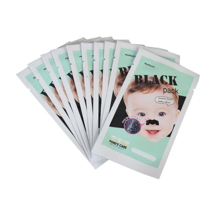 Bamboo Charcoal Oil Control Blackhead Pore Strips Mumuso