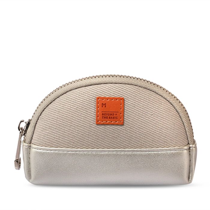 Canvas Coin Purse - Light Grey Mumuso