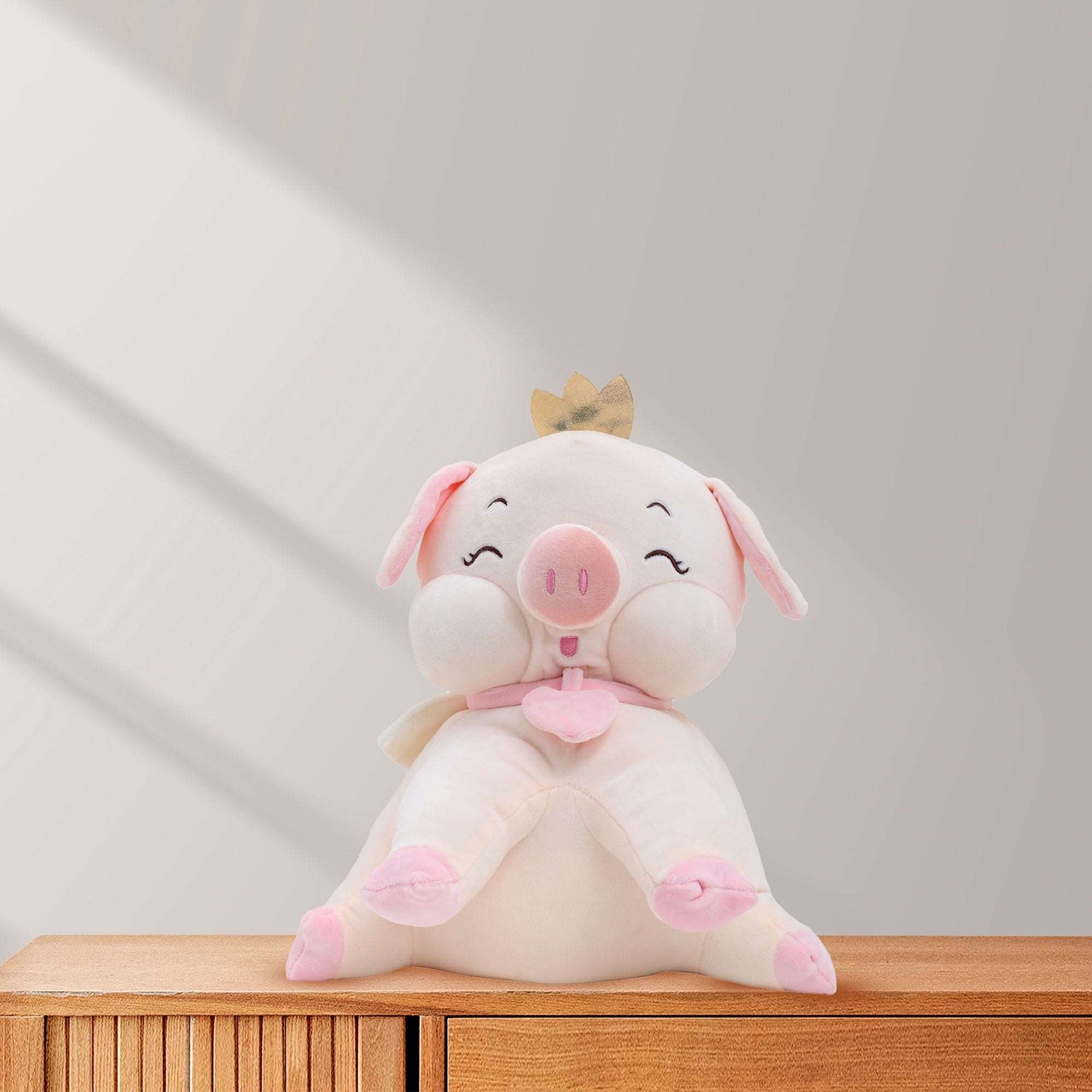 Closed Eyes Smiling Piggy – Pink Mumuso