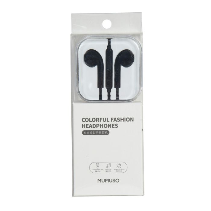 Colorful Fashion Earphone - Black Mumuso