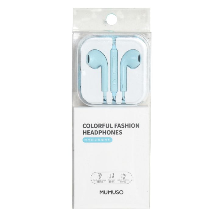 Colorful Wired Earphone - Blue Mumuso