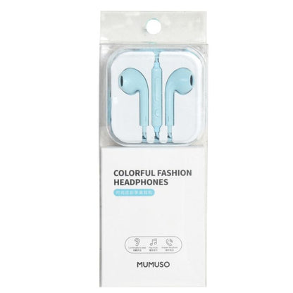 Colorful Wired Earphone - Blue Mumuso