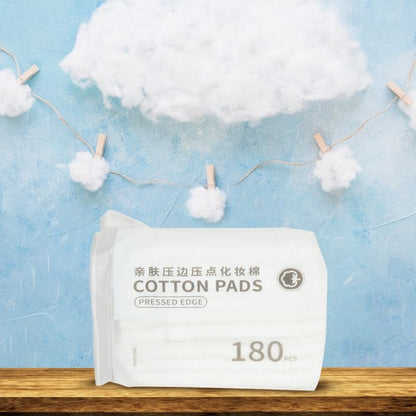 Cotton Pads with Pressed Edge - 180 pieces Mumuso