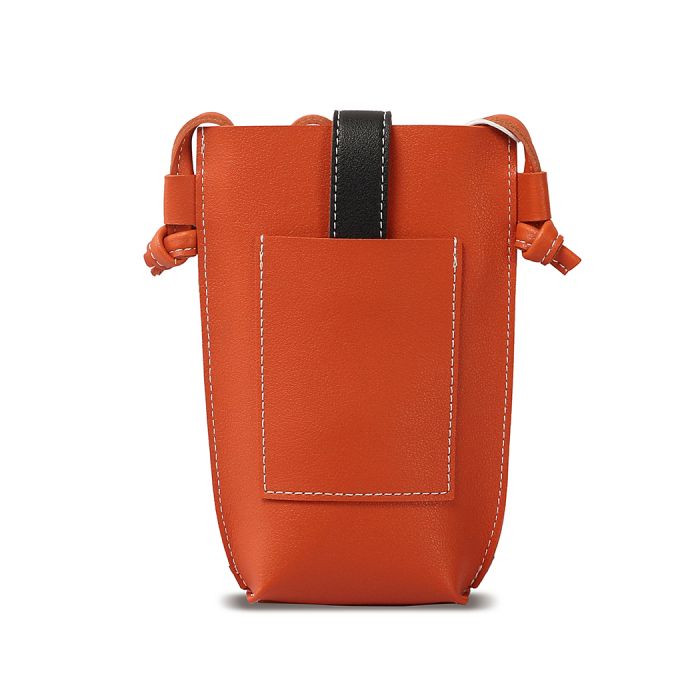 Cross-Body Cellphone Bag - Orange Mumuso