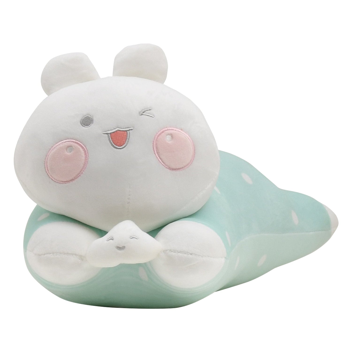 Cute Rabbit Plush Toy - Green Mumuso