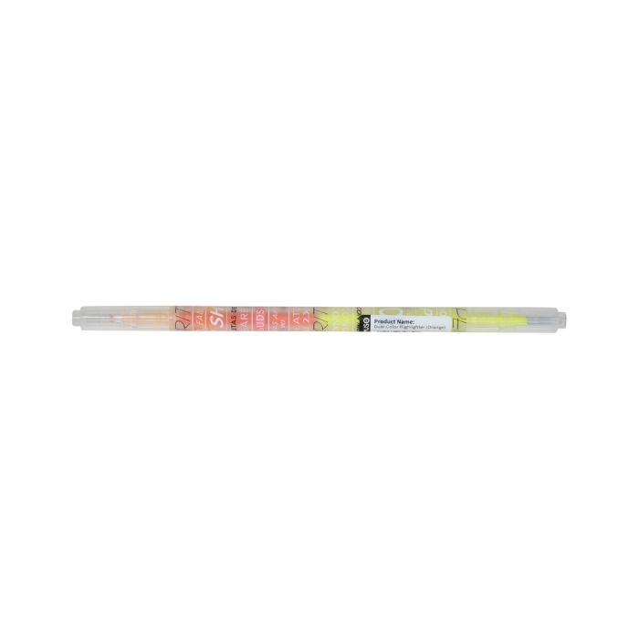 Dual-Color Highlighter - Orange Mumuso