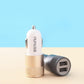 Dual Port Car Charger - Rose Gold Mumuso