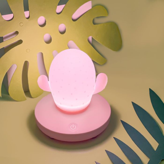 Fluorescent Cactus Lamp - Pink Mumuso