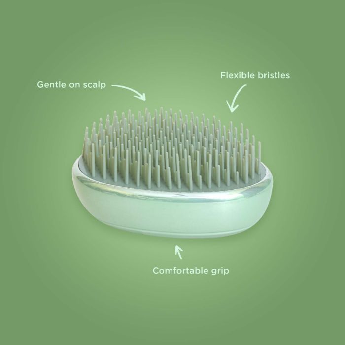 Green Massage Brush - 1 pc Mumuso