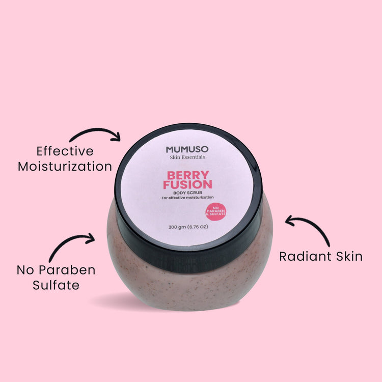 Mumuso Skin Essentials Berry Fusion Body Scrub Mumuso