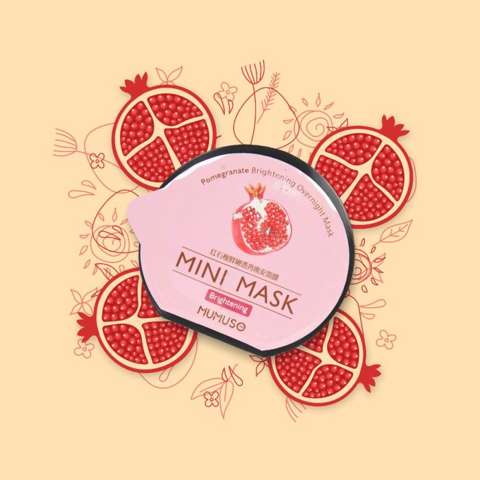Pomegranate Brightening Overnight Mask for Refreshed and Recharged Skin Mumuso