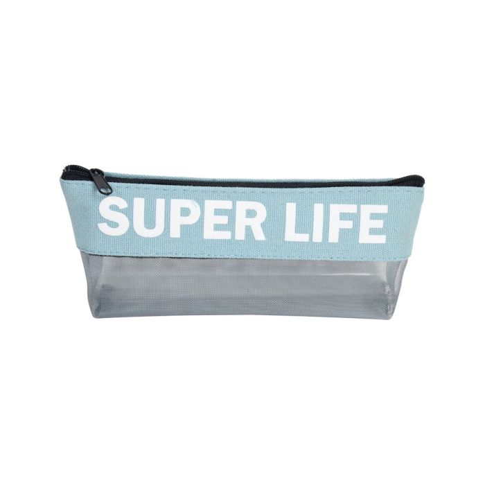 Super Life Pencil Case - Blue Mumuso