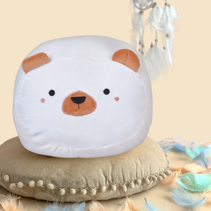 Teddy Hand Warmer Toyish Pillow - White Mumuso