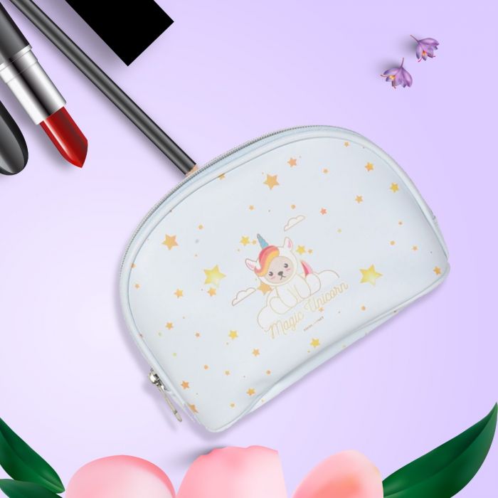 Unicorn Shell Cosmetic Bag - Blue Mumuso