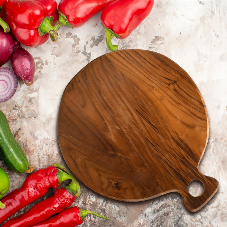 Wooden Cutting & Chopping Board - Circle Mumuso